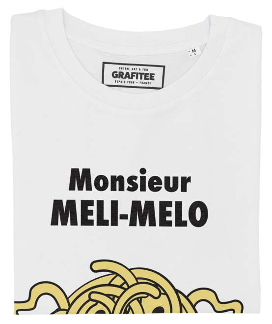T-shirt Monsieur Meli-Melo blanc plié