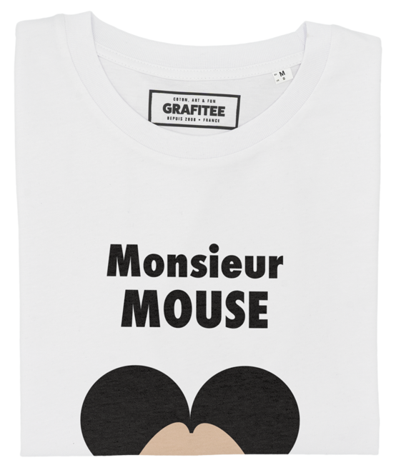 T-shirt Monsieur Mouse blanc plié