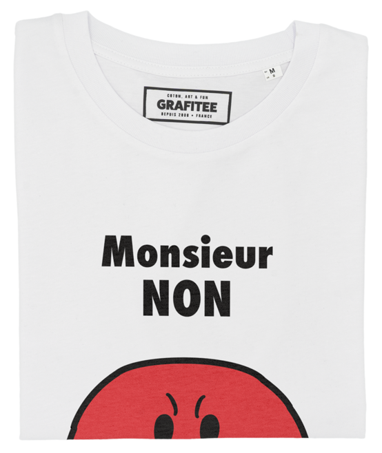 T-shirt Monsieur Non blanc plié