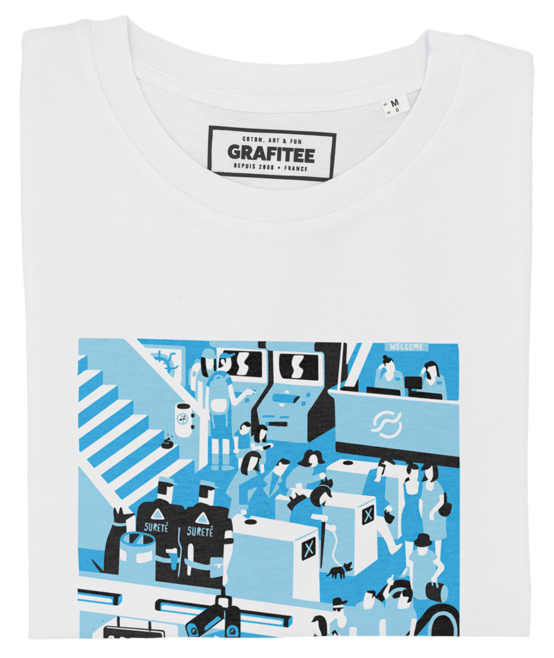 T-shirt Voyage blanc plié