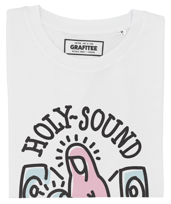 T-shirt Holy Sound Preacher blanc plié