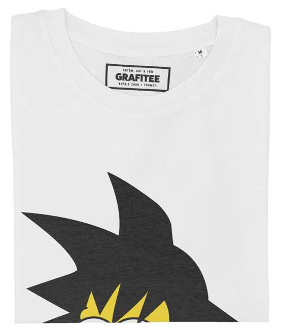 T-shirt Homer vs Goku blanc plié