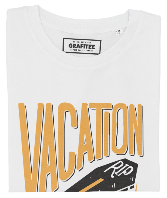 T-shirt Vacation Forever blanc plié