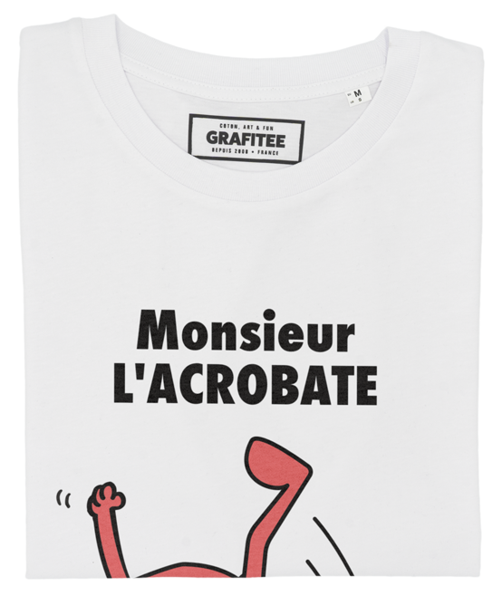 T-shirt Monsieur Acrobate blanc plié
