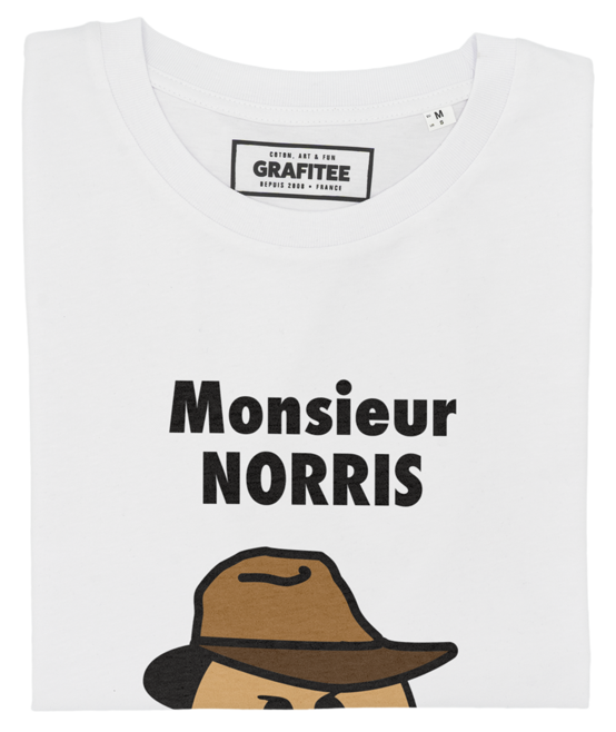 T-shirt Monsieur Norris blanc plié