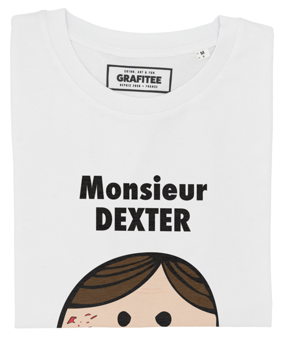 T-shirt Monsieur Dexter blanc plié