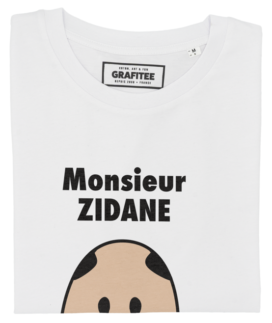 T-shirt Monsieur Zidane blanc plié
