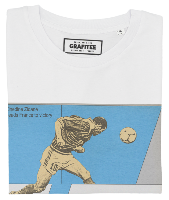 T-shirt Zidane Mondial 98 blanc plié