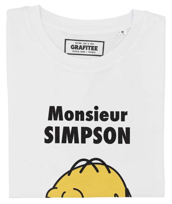 T-shirt Monsieur Simpson blanc plié