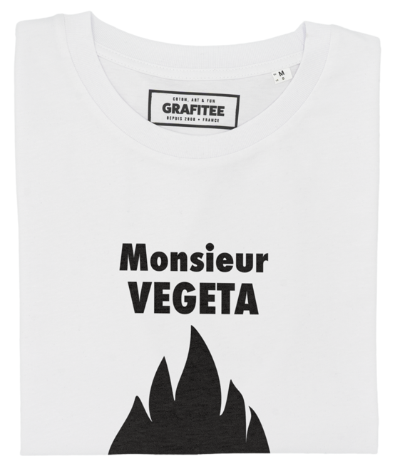 T-shirt Monsieur Vegeta blanc plié