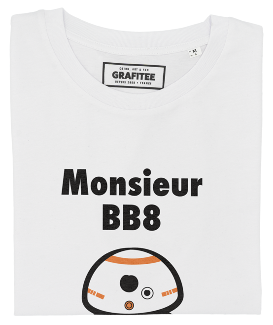 T-shirt Monsieur BB8 blanc plié