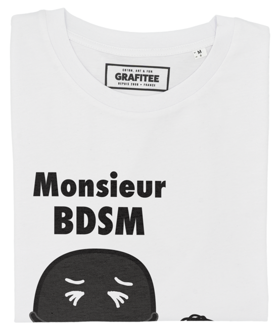 T-shirt Monsieur BDSM blanc plié