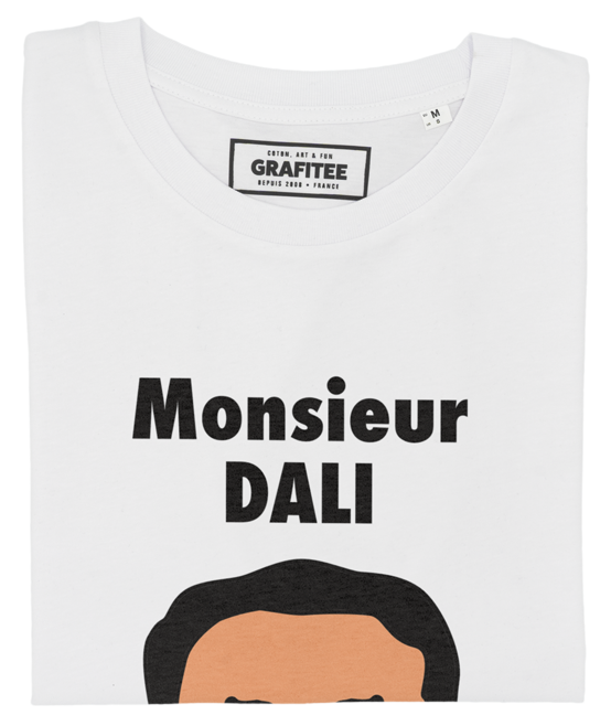 T-shirt Monsieur Dali blanc plié