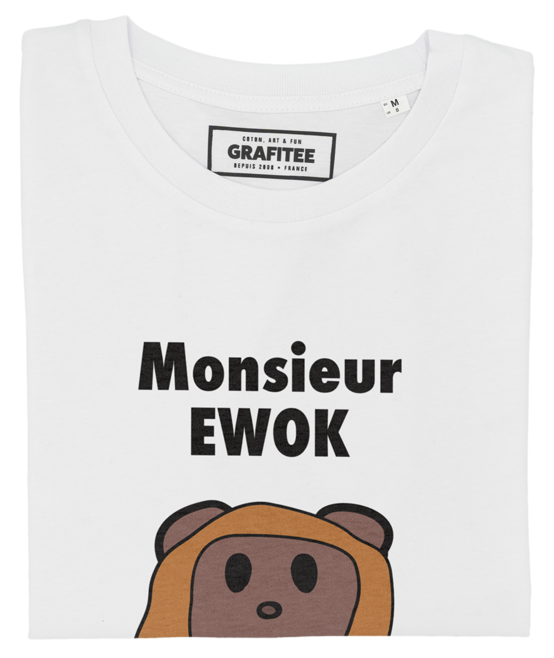 T-shirt Monsieur Ewok blanc plié