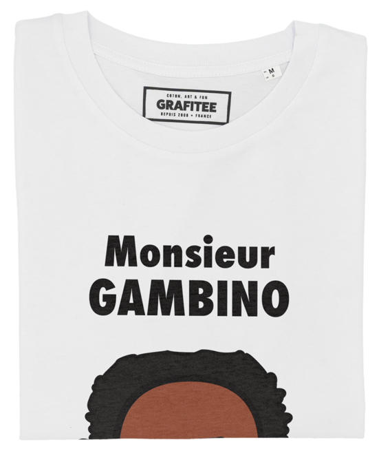 T-shirt Monsieur Gambino blanc plié