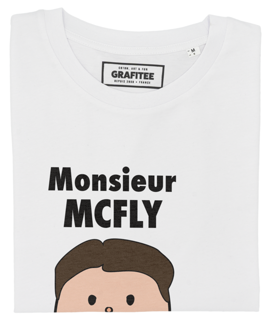 T-shirt Monsieur McFly blanc plié