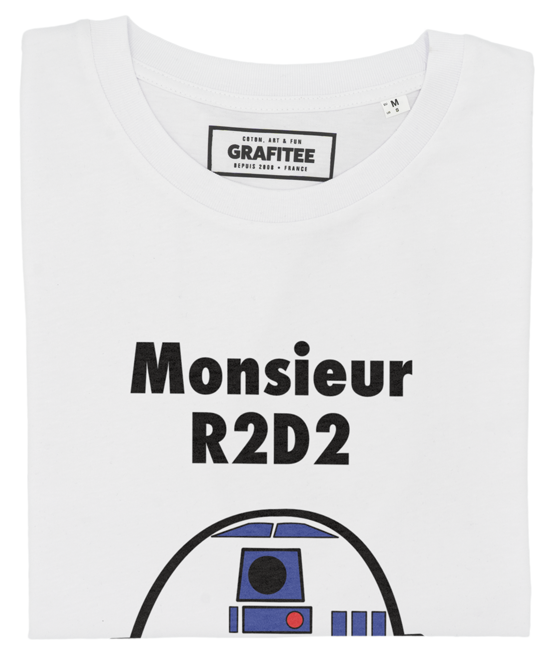 T-shirt Monsieur RD-D2 blanc plié