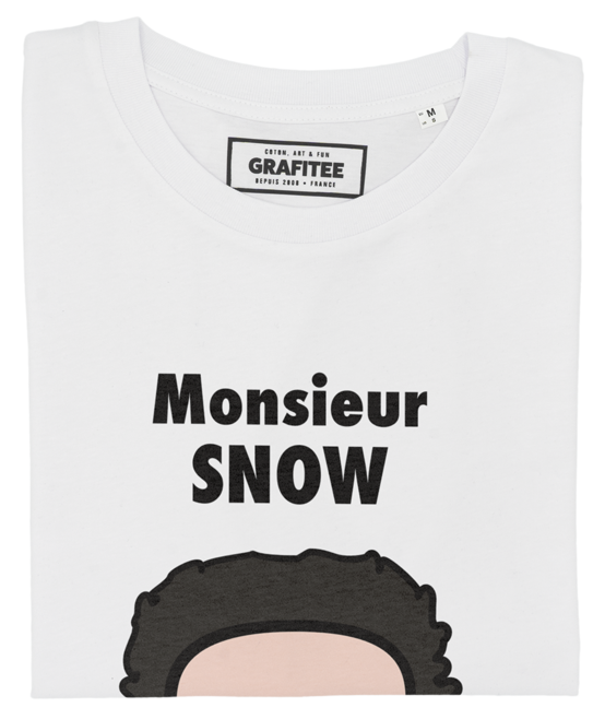 T-shirt Monsieur Snow blanc plié