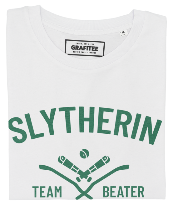 T-shirt Slytherin Team Beater blanc plié