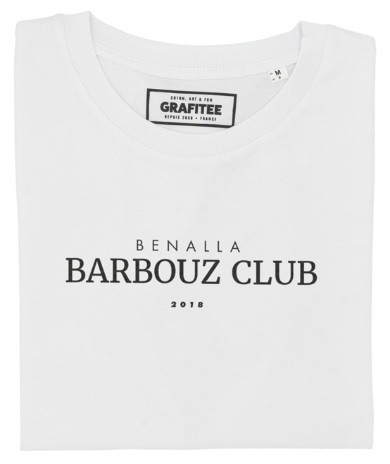 T-shirt Benalla Barbouz Club blanc plié