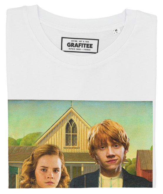 T-shirt Ron & Hermione blanc plié