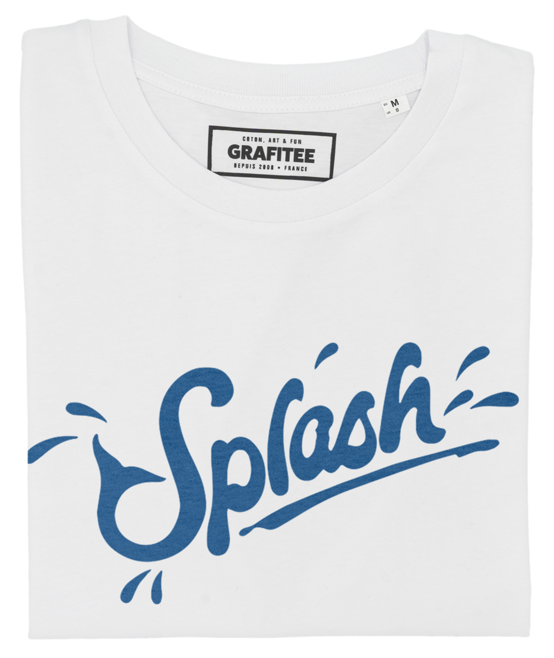 T-shirt Splash blanc plié
