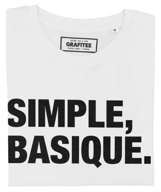T-shirt Simple & Basique blanc plié