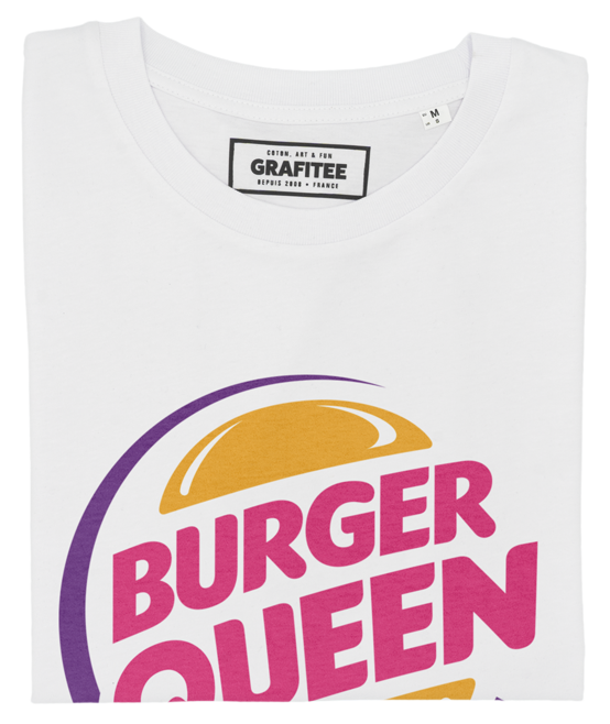 T-shirt Burger Queen blanc plié