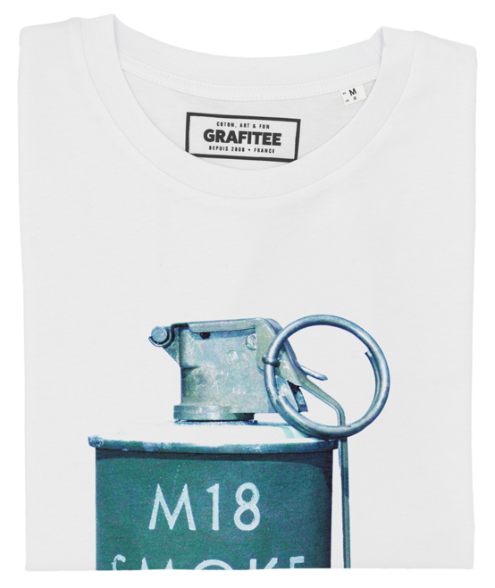 T-shirt M18 Smoke Green blanc plié