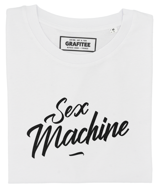 T-shirt Sex Machine blanc plié