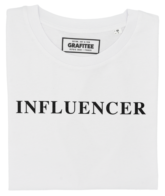 T-shirt Influencer blanc plié