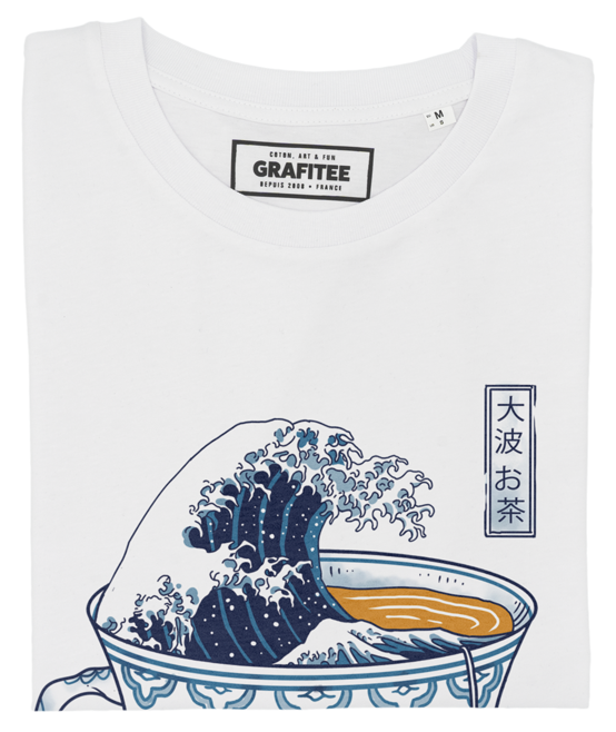T-shirt The great Kanagawa tea blanc plié