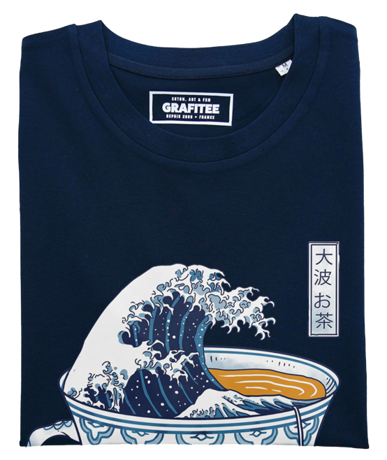 T-shirt The great Kanagawa tea navy plié