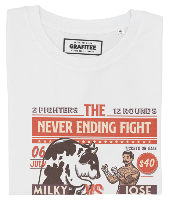 T-shirt The never ending fight blanc plié