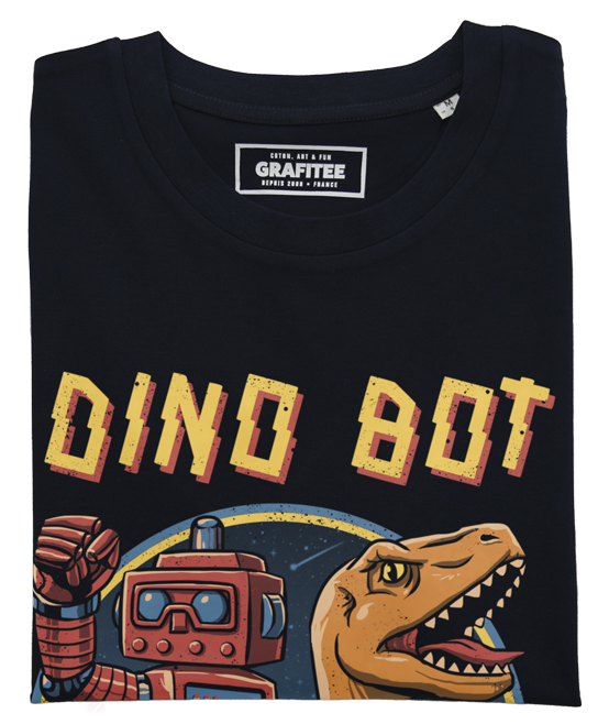 T-shirt Dino bot noir plié