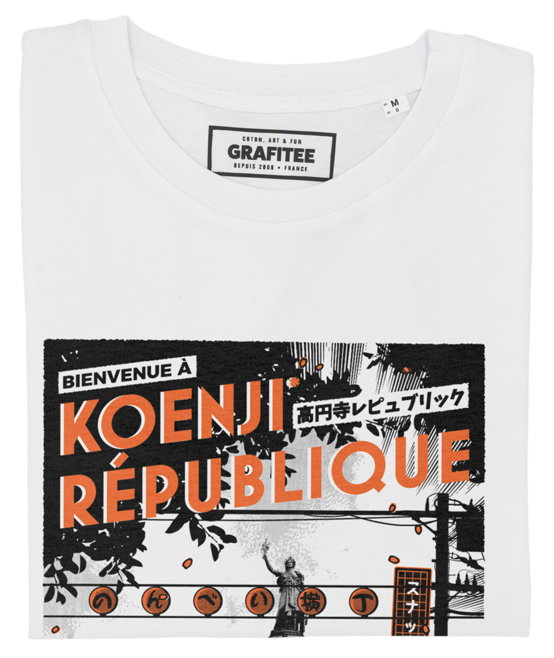T-shirt République x Koenji blanc plié