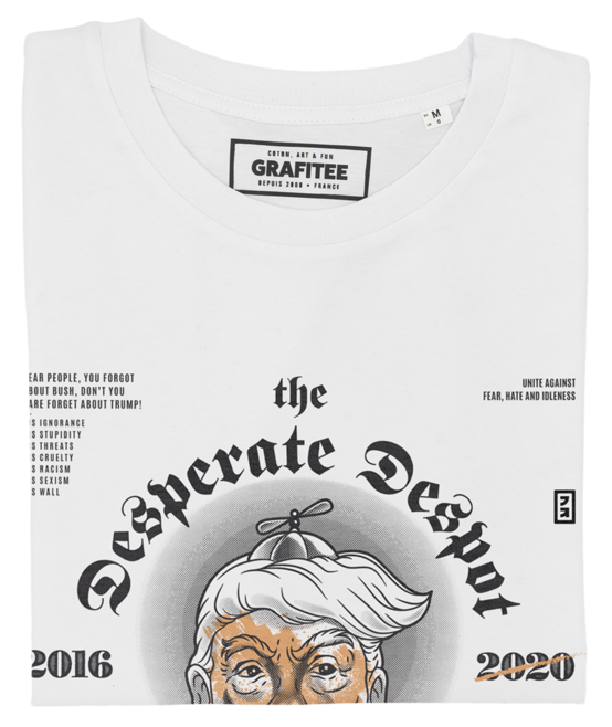 T-shirt The desperate despot blanc plié