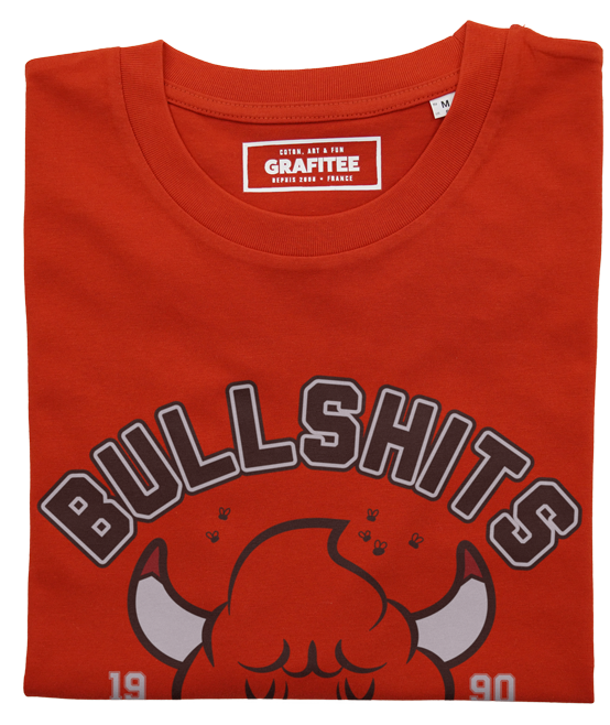 T-shirt Bullshits rouge plié