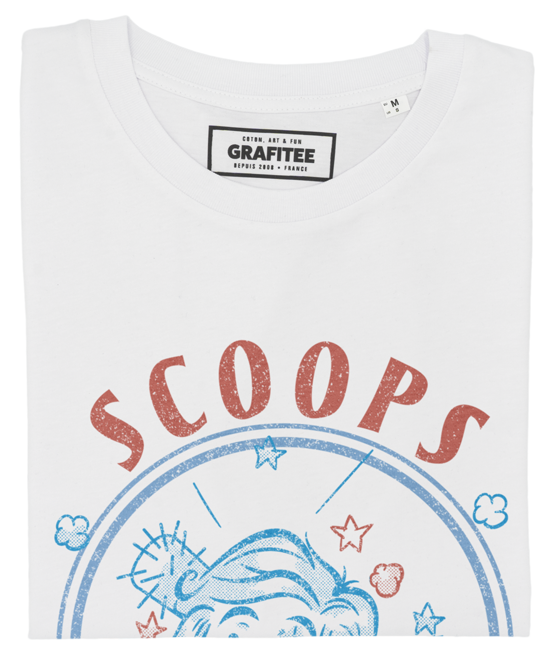 T-shirt Steve Scoops Ahoy blanc plié