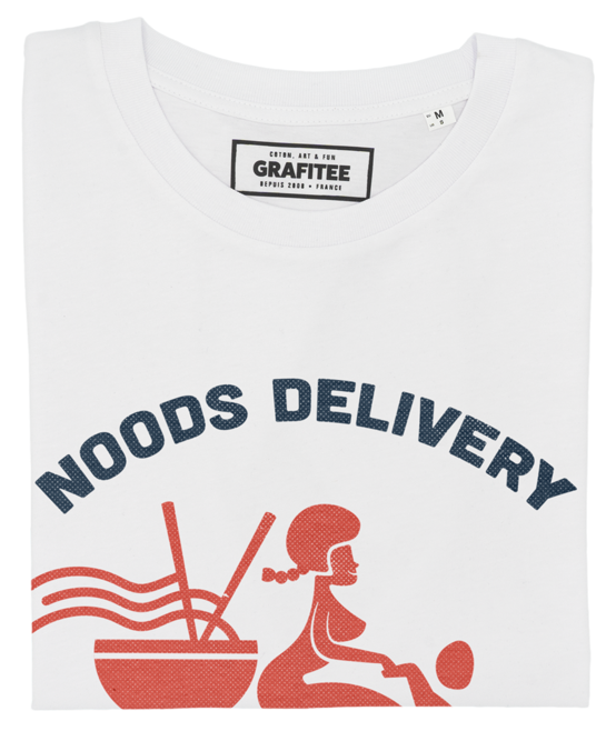 T-shirt Noods delivery blanc plié