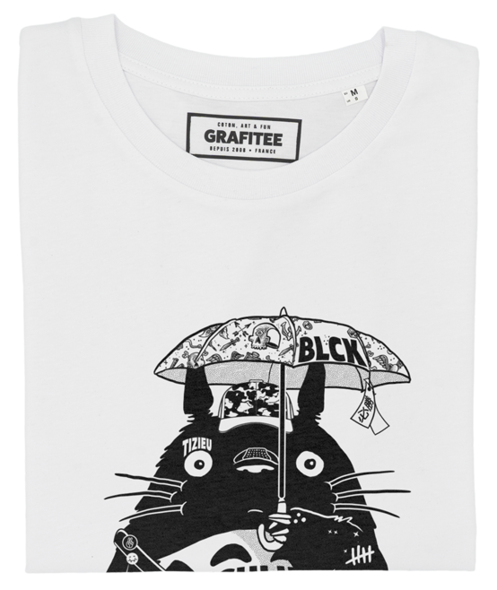 T-shirt Street Totoro blanc plié