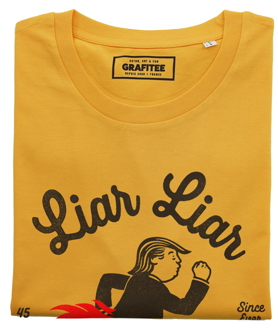 T-shirt Liar Liar jaune plié