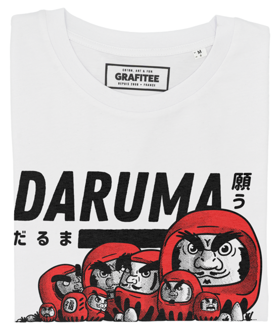 T-shirt Daruma-ki blanc plié