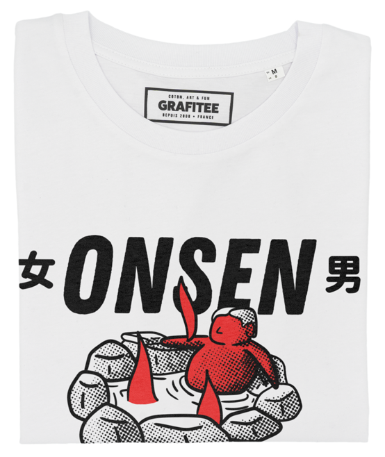 T-shirt Onsen blanc plié
