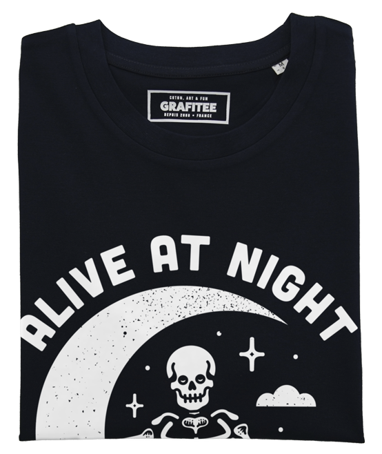 T-shirt Alive At Night noir plié