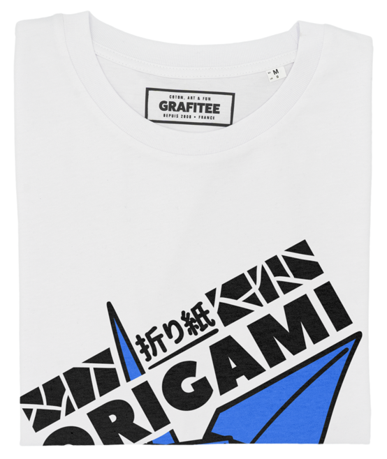 T-shirt Origami blanc plié