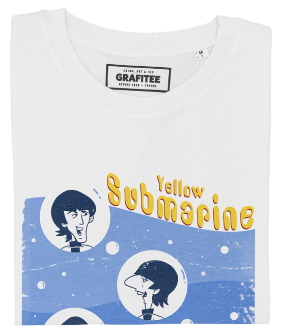 T-shirt Yellow Submarine blanc plié