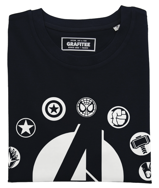T-shirt Avengers United noir plié