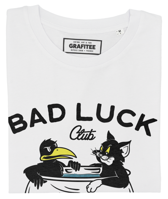 T-shirt Bad Luck Club blanc plié