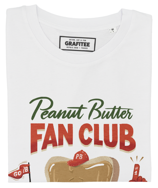 T-shirt Peanut Butter Club blanc plié